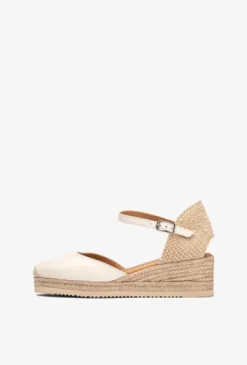 Unisa Beige Leather Espadrille |CISCAIV