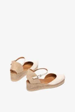 Unisa Beige Leather Espadrille |CISCAIV