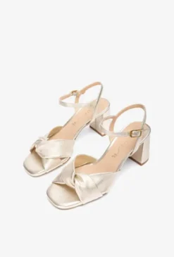 Unisa Gold Leather Sandal |MEDWAYG