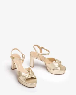 Unisa Gold Platform Sandal|ONOAG