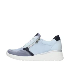 Waldlaufer Blue Wedge Wide Fit Trainer |927H02524