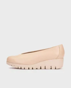 Wonders Beige Wedge Slip On|C33100B
