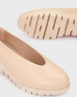 Wonders Beige Wedge Slip On|C33100B