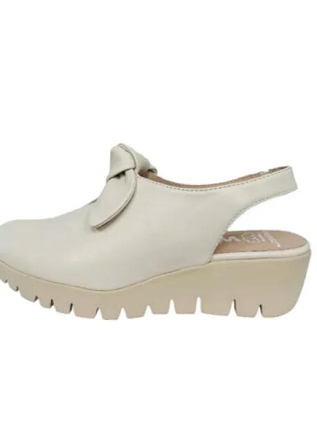 Wonders off White Sling Back Wedge|C33315W