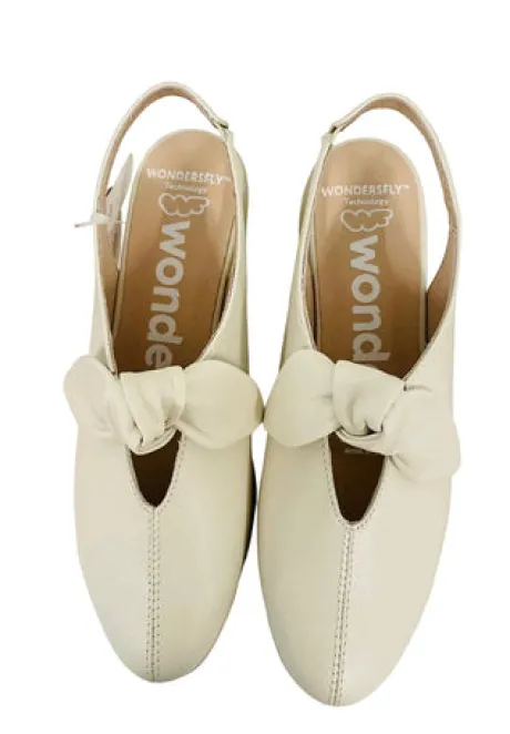 Wonders off White Sling Back Wedge|C33315W