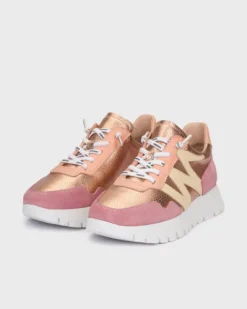 Wonders Pink and Yellow Wedge Trainer|A24101B